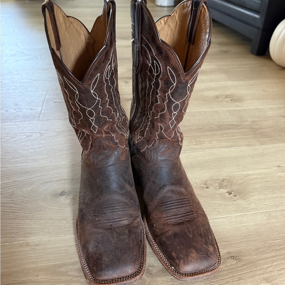 J.B. Dillon Tan Leather Western Boots